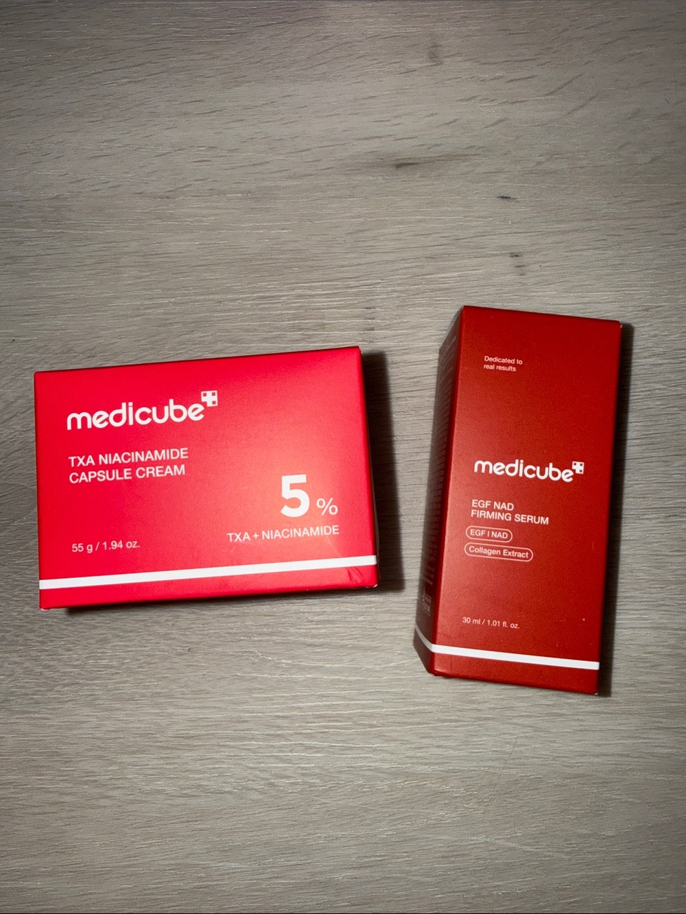 Medicube TXA Niacinamide Capsule Cream & EGF NAD Firming Serum bundle